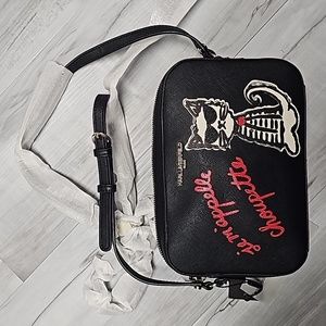 Karl Lagerfeld long strat bag. Choupette